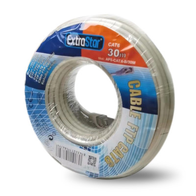 CABLE DE RED FTP CAT6 30 MTS CJ24 [6APSCAT6B30M]
