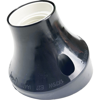 PORTALAMPARAS DE ZOCALO BASE CURVA E27 NEGRO...