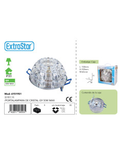 PORTALAMPARA DE CRISTAL G9 50W MAX CJ30[6Y019S1]