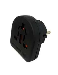 ADAPTADOR NEGRO UNIVERSAL-ALEMANIA 16A 250V MAX 3680W...