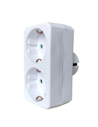 ADAPTADOR,2X16A,CON OBTURADOR,MAX 3680W 6SQGB0102