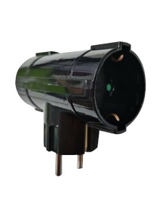 ADAPTADOR CON 2 SCHUKO NEGRO 16A/250V MAX. 3680W 6SQGB0102TB