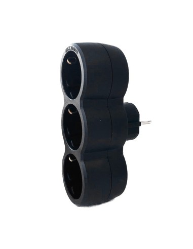 LADRON SCHUKO 3 TOMAS VERTICAL NEGRO 6KFGZB0103AB