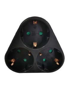 ADAPTADOR MULTIVIA NEGRO 3X16A 250V MAX.3680W 6SQGZB0103AB