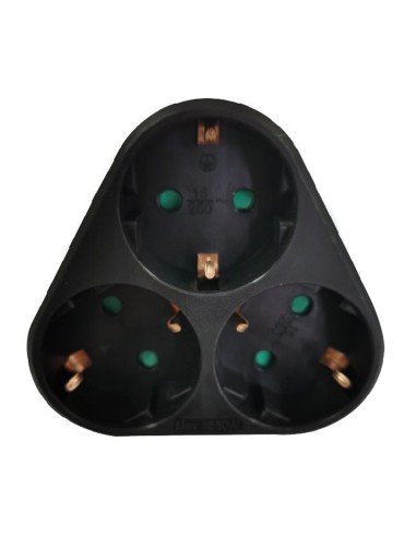 ADAPTADOR MULTIVIA NEGRO 3X16A 250V MAX.3680W...