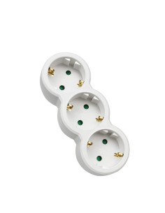 LADRON SCHUKO 3 TOMAS VERTICAL BLANCO CJ72 6KFGZB0103A