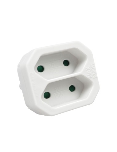 ADAPTADOR 2X10A CON OBTURADOR MAX.2300W 6KFCZB01/2