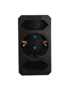 ADAPTADOR 1 REDONDO X16A+2 PLANO X10A CON OBTURADOR NEGRO...