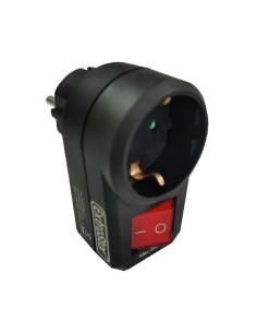 ADAPTADOR CON INTERRUPTOR DE 2 POLOS 1X16A NEGRO MAX....
