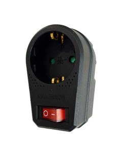 ADAPTADOR NEGRO 1X16A CON INTERRUPTOR 6KFZB0101KAB