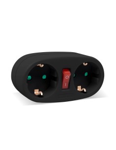 ADAPTADOR CON INTERRUPTOR 2X16A 250V MAX.3680W NEGRO...
