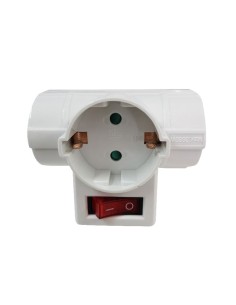 ADAPTADOR CON INTERRUPTOR BLANCO 2X16A 250V MAX.3680W...