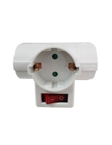 ADAPTADOR CON INTERRUPTOR BLANCO 2X16A 250V...