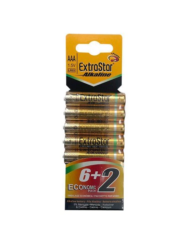 PILAS (EXTRASTAR) ALCA LR03 1.5V BLI 8 PZ CJ96...