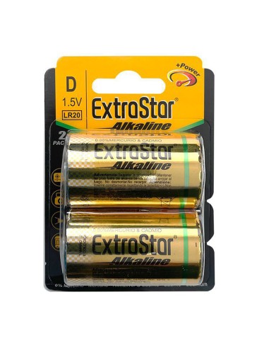 PILAS (EXTRASTAR) ALCA LR20D BLI 2 PZS CJ96...