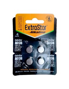 PILAS BOTON(EXTRASTAR) PACK4 EX:12 LR44/357 CJ576 [JAG13B]