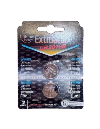 PILAS BOTON(EXTRASTAR) CR2016 3V PK2 EX:12...