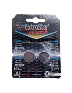 PILAS BOTON(EXTRASTAR) PACK2 CR2025 3V EX:12 CJ576...
