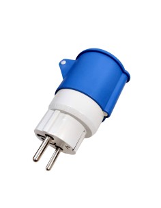 ADAPTADOR ENCHUFE INDUSTRIAL 16A 2P+T CEE 6H CON TAPA...