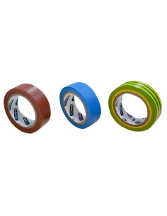 CINTA AISLANTE IGNIFUGO PACK3 MARRON AZUL Y TIERRA 7MTS...