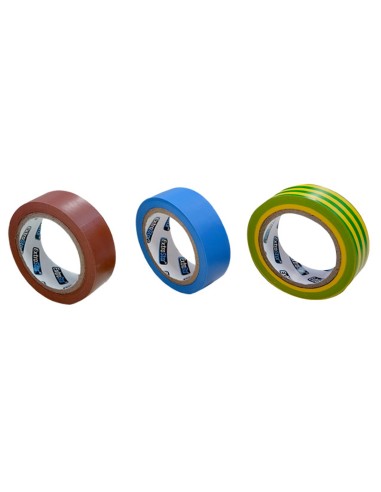 CINTA AISLANTE IGNIFUGO PACK3 MARRON AZUL Y...
