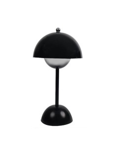 LAMPARA DE MESA METAL FLOR NEGRO LUZ REGULABLE...