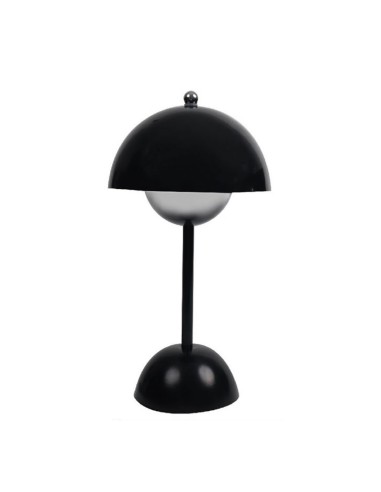 LAMPARA DE MESA METAL FLOR NEGRO LUZ REGULABLE...