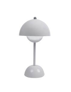 LAMPARA DE MESA METAL FLOR BLANCO LUZ REGULABLE...