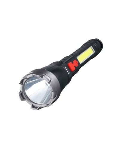 LINTERNA LED+COB NEGRO MAX.180LM RECARGABLE...