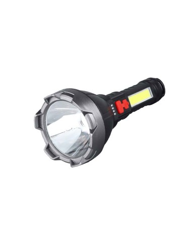 LINTERNA LED+COB NEGRO MAX.180LM RECARGABLE...