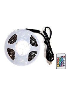 TIRA DE LED NEGRO USB 3IN1 RGB 2MTS 60LED C/MANDO...
