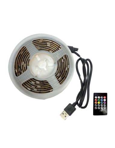 TIRA DE LED USB 3IN1 RGB 2MTS 60LED CONTROL...