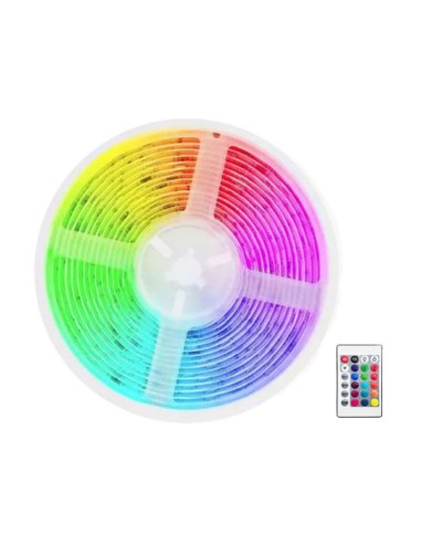 TIRA DE LED RGB INDV 24W 5MTS 300LED...