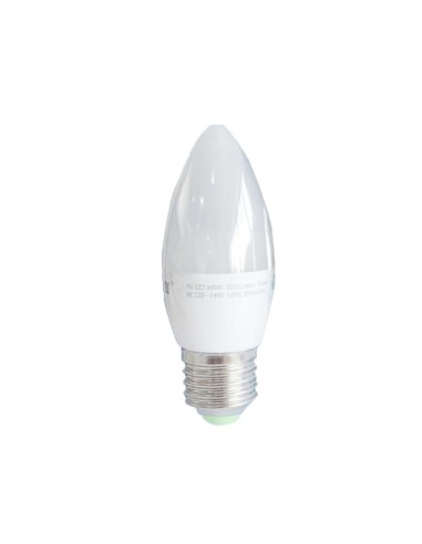 BOMBILLA VELA LED 7W E27 670LM 6500K LUZ FRIA...