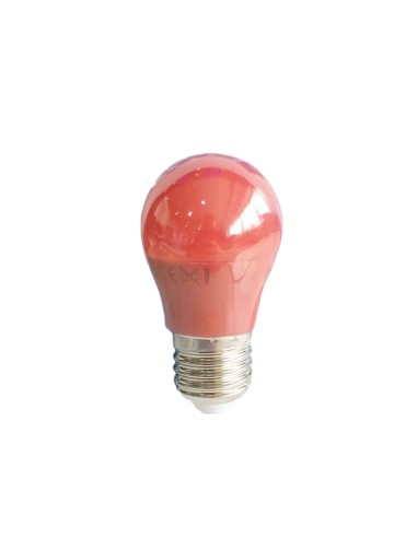 BOMBILLA BOLA LED G45  E27/3.5W ROJO CJ144...