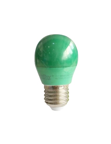 BOMBILLA BOLA LED G45  E27/3.5W VERDE CJ144...