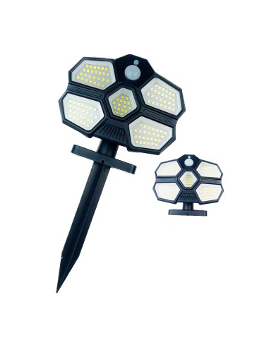 LUZ SOLAR CON SENSOR PIR 2W 240L 6500K LUZ FRIA...