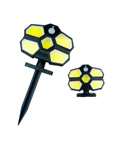 LUZ SOLAR CON SENSOR PIR 2W 210L 6500K LUZ FRIA...