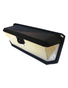 LAMPARA PARED LED SOLAR CON SENSOR MOV 2.4W  340LM 6500K...