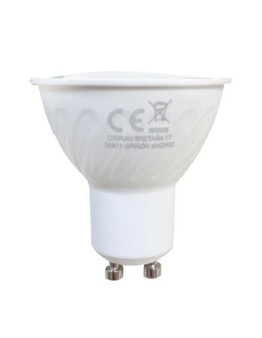 BOMBILLA LED GU10 6W 520LM 3000K LUZ CALIDA RAYAS [19174]