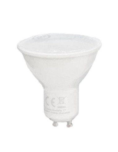 BOMBILLA LED GU10 7w LISO 3000K LUZ CALIDA [19186]