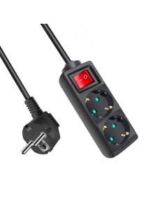 ALARGADOR 2 BASE C/INTERR 3x1.0MM2 1.5MTS NEGRO CJ [9KF02KDB]