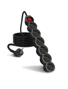 ALARGADOR 6 BASE NEGRO C/INTER 3G1.0MM 1.5MTS CJ40 [9KYG206SB]