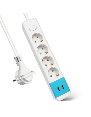 ALARGADOR 4 BASE 1.5M CON USB CON INTERRUPTOR [9SLGE704UP]