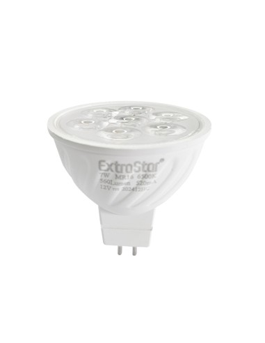 BOMBILLA LED MR16 7W 7X1LENTE 560LM 6500K LUZ FRIA RAYAS [AMR167X]