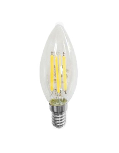 BOMBILLA LED C35 CRISTAL FILAMENTO TRANSLUCIDO E14 6W 750LM 6500K LUZ FRIA [AC35E14A]