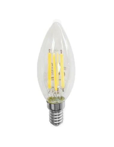 BOMBILLA LED C35 CRISTAL FILAMENTO TRANSLUCIDO E14 6W 750LM 3000K LUZ CALIDA [AC35E14AW]