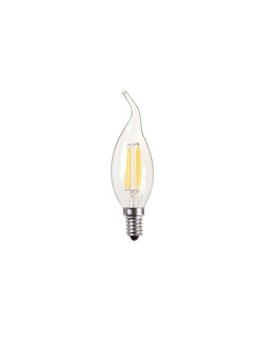 BOMBILLA LED F37CRISTAL FILAMENTO TRANSLUCIDO E14 6W 750LM 2700KLUZ CALIDA [AF37AW]