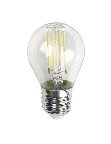 BOMBILLA LED G45 CRISTAL FILAMENTO TRANSLUCIDO E27 4W 470LM 2700K LUZ CALIDA [AG45E27WW]