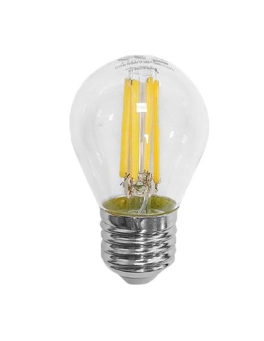 BOMBILLA LED G45 CRISTAL FILAMENTO TRANSLUCIDO E27 6W 750LM 6500K LUZ FRIA [AG45E27A]